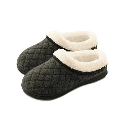 Тапочки для девочек Cozy Comfort Теплая стеганая флисовая домашняя обувь-сабо серого цвета