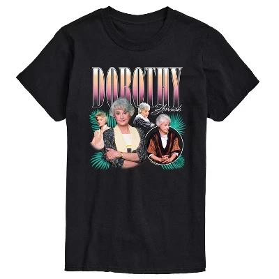 Мужская футболка Golden Girls - Dorothy Bootleg с коротким рукавом и графическим рисунком, черная