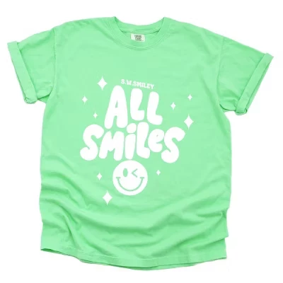 S.W.Smiley All Smiles Одежда со смайликом на лице Окрашенная футболка reef