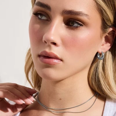 ВОДОНЕПРОНИЦАЕМОЕ ожерелье EVRY JEWELS с позолоченной или посеребренной многослойной цепочкой в виде змеи и бисера серебряное
