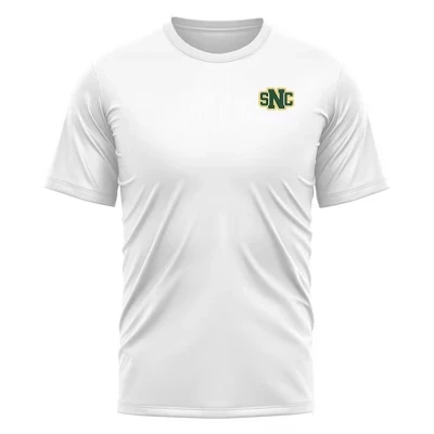 Мужская спортивная футболка Campus Lab St. Norbert College с логотипом на левой стороне груди белого цвета