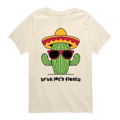 Кремовая футболка Bruh Let's Fiesta с коротким рукавом и рисунком
