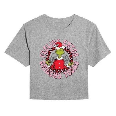 Женская футболка The Grinch Extra Grinchy, серая