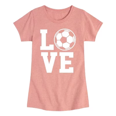 Приталенная футболка с коротким рукавом и рисунком Love Soccer