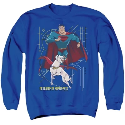 Толстовка с круглым вырезом для взрослых от Dc League Of Super Pets и Krypto royal