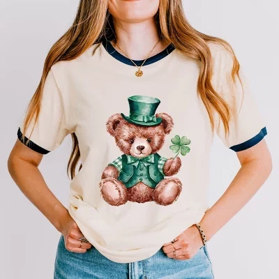 Женская футболка Simply Sage Market, лепрекун, синяя