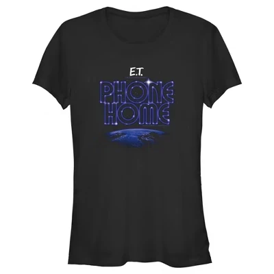 Футболка для девочек E.T. Phone Home, черная