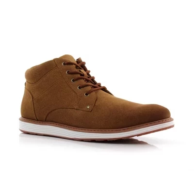 Мужские кроссовки JAX MFA506061 со средним берцем в стиле Chukka из замши toffee