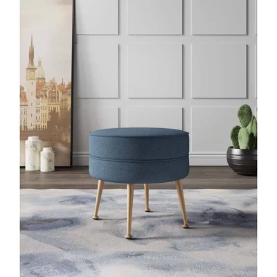 Пуф Manhattan Comfort Bailey из полиэстера, синий