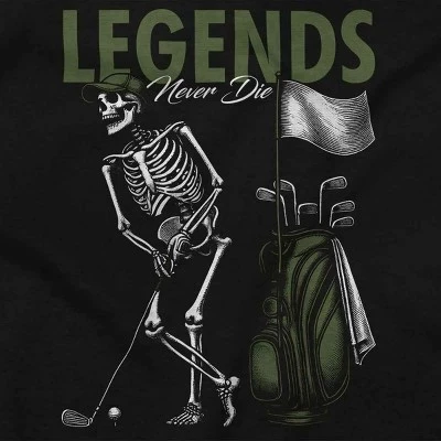 Забавный гольф Skeleton Legends Never Die Детское боди-джемпер для мальчиков черный