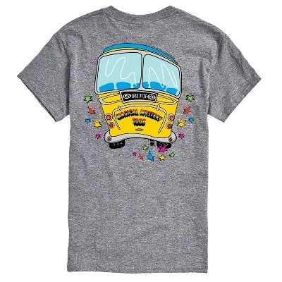 Мужская футболка с коротким рукавом Magical Mystery Tour Bus и графическим рисунком athletic heather