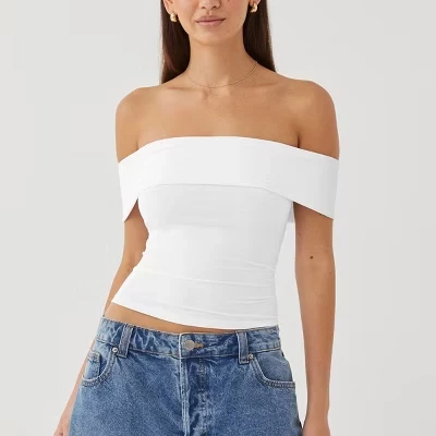 Женский топ Yesfashion без бретелей, белый