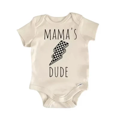 Комбинезон для новорожденного в стиле ретро на молнии Mama® Боди GS1 разноцветное