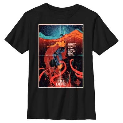 Футболка для мальчиков Stranger Things «Нырок», черная