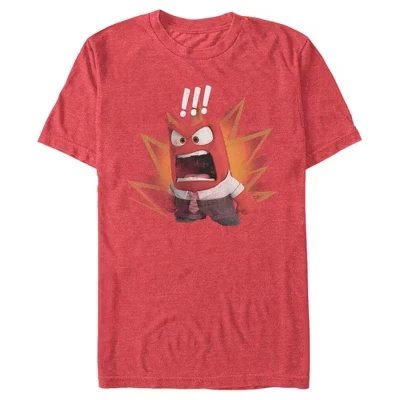 Мужская футболка с надписью Anger Scream Distressed красного цвета