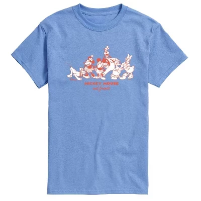 Мужская футболка с коротким рукавом и рисунком Mickey Friends carolina blue