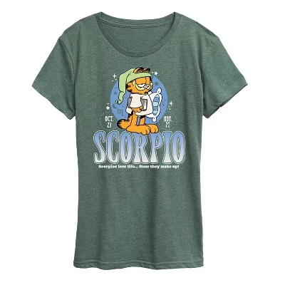 Женская футболка Garfield Scorpio Love Life, меланж