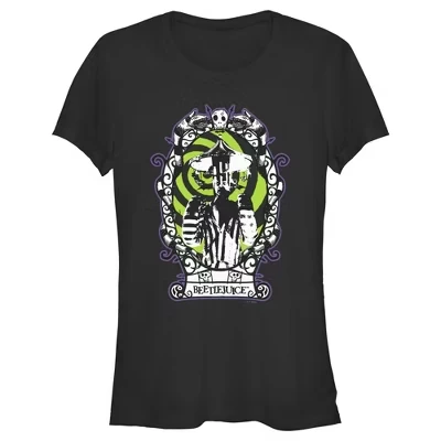 Женская футболка Beetlejuice «Карусельная шляпа», черная