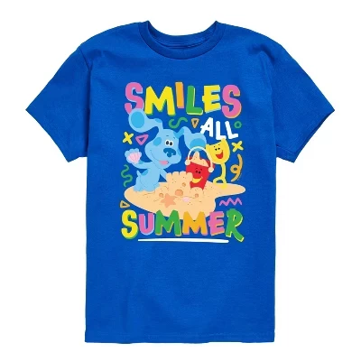 Футболка с коротким рукавом и рисунком Smiles All Summer синего цвета
