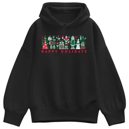 Женская флисовая худи Star Wars Scandinavian Happy Holidays, черная