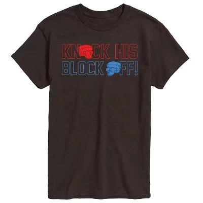 Мужская футболка с коротким рукавом Knock His Block Off с графическим рисунком коричневого цвета