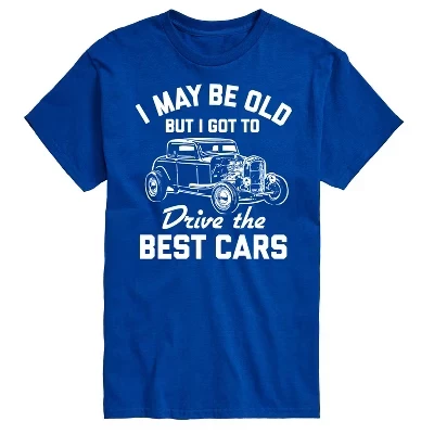 Мужская футболка с коротким рукавом I May Be Old Drive Best Cars с графическим рисунком