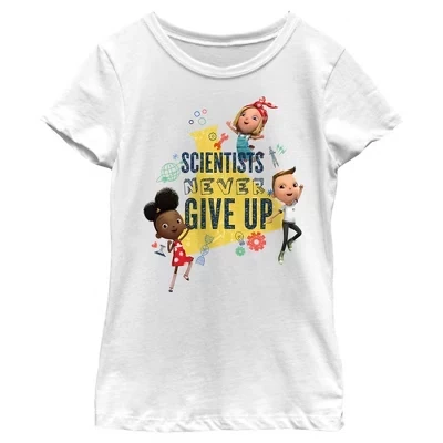 Белая футболка Girl's Never Give Up