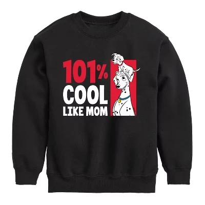 Флисовая толстовка с длинным рукавом и рисунком Cool Like Mom на 101 процент черный