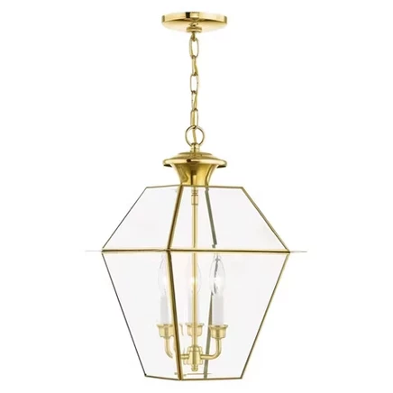 Подвес Livex Lighting Westover 3, полированная латунь