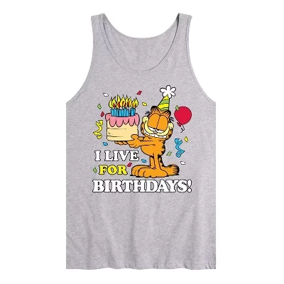 Мужская майка с графическим принтом I Live For Birthday от athletic heather