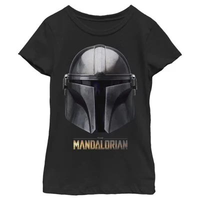Футболка для девочек STAR WARS Мандалорец, черная