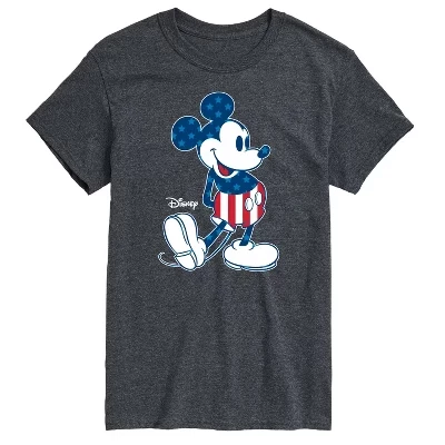 Мужская футболка Disney Americana с принтом, серый меланж