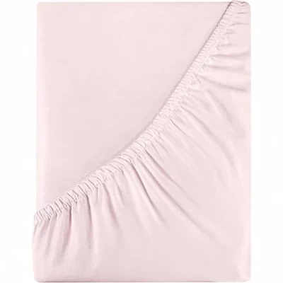 Полноразмерная роскошная сатиновая простыня в обтяжку 400TC Kyoto Blush 16