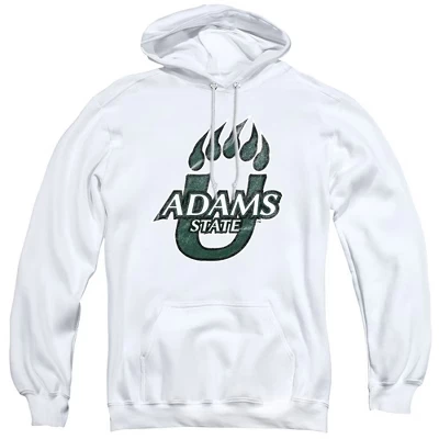 Мужская официальная толстовка с капюшоном Adams State University Official Distressed Primary, белая