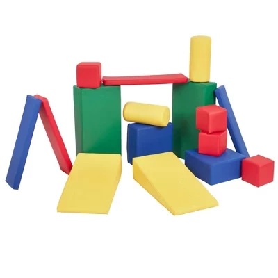 Набор мягких блоков ECR4Kids SoftZone 16 шт., разноцветный