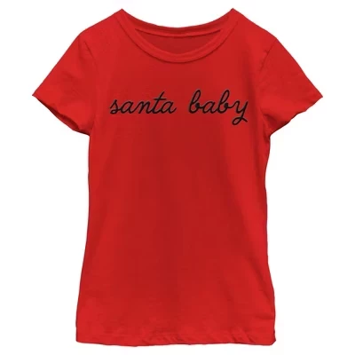 Детская футболка Girl's Lost Gods Santa Baby, красная
