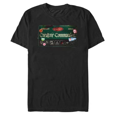 Мужская футболка Creature Commandos Danger Monsters Ahead черная