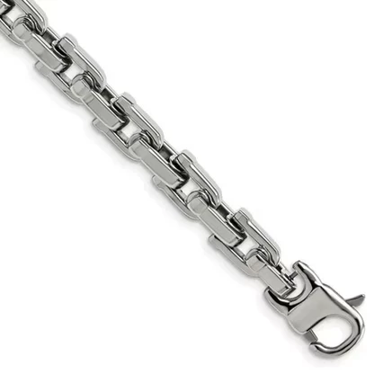 Мужской браслет Black Bow Jewelry Co. из нержавеющей стали, полированный, 21,6 см