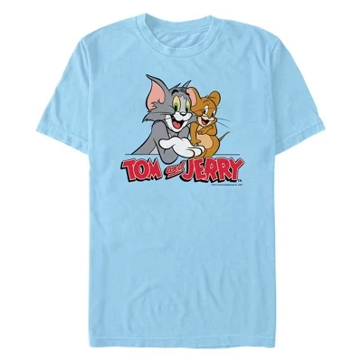 Мужская футболка Tom and Jerry Best Friends, голубая
