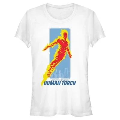 Женская футболка Marvel Human Torch Johnny, белая