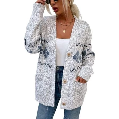 Женский кардиган coolmee Fair Isle, серый