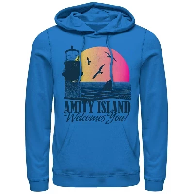 Мужское худи Jaws Amity Island Tourist, синее