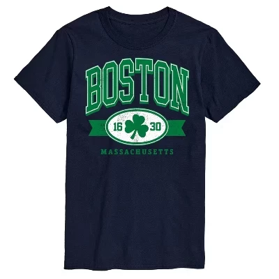 Мужская футболка Instant Message Boston Mass Clover, синяя