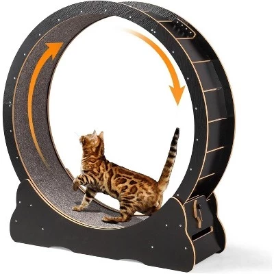 Игровое колесо для кошек VINGLI большое, черное