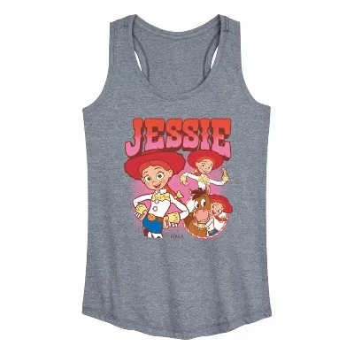 Женская спортивная майка Jessie Bootleg Graphic Racerback серого цвета.
