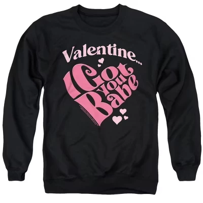 Men's Sonny And Cher Valentine I Got You Babe Valentine Crewneck Sweatshirt black