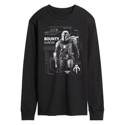 Мужская футболка Bounty Hunter Dark Digital с длинным рукавом и графическим рисунком, черная