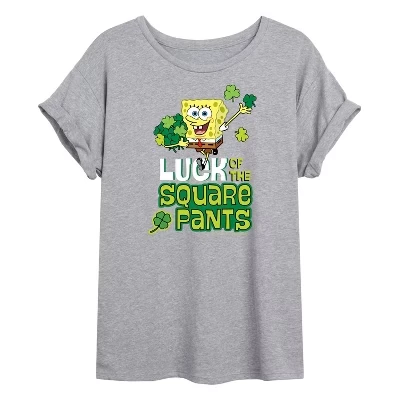 Женская футболка с объемным рисунком Luck Of The Square Pants