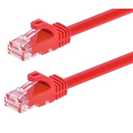 Патч-кабель Cat6 Ethernet - 2 фута - Красный | Сетевой Интернет-кабель - RJ45, многожильный, 550 МГц, UTP, Чистый медный провод, 24AWG - Flexboot