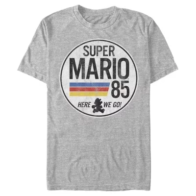 Мужская футболка Nintendo Super Mario Rainbow Ring, серый меланж